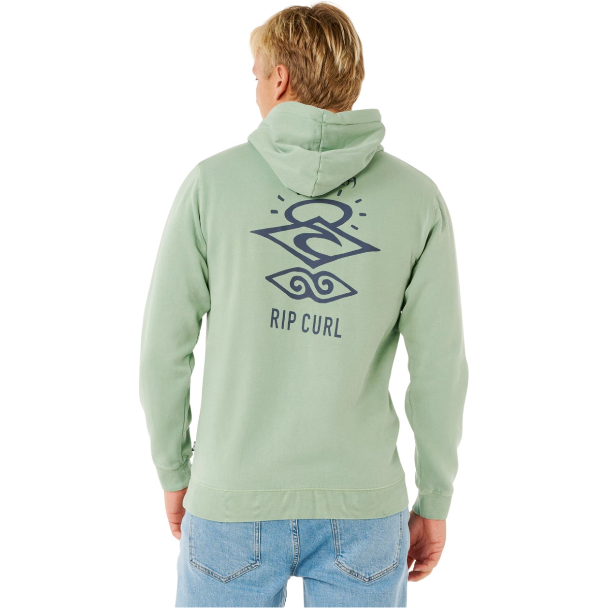 2026 Rip Curl Mens Search Icon Hoodie 0AKMFL - Aloe
